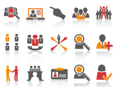 iş ve insan kaynakları Icons set