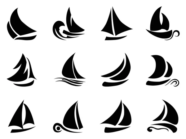 Segelboot-Symbol — Stockvektor