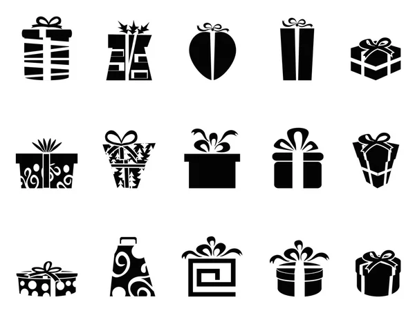 Iconos de caja de regalo — Archivo Imágenes Vectoriales