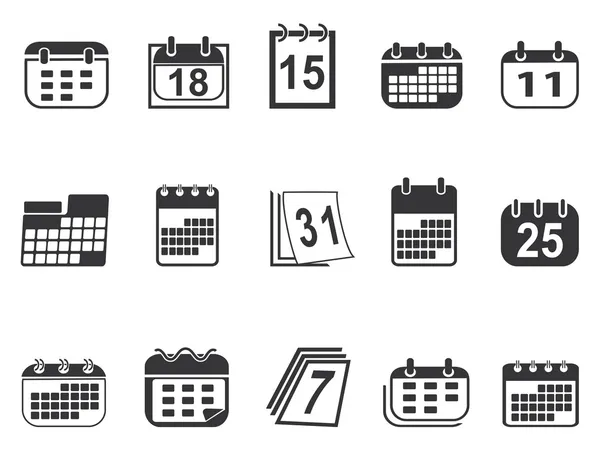 Calendar icons set — Stock Vector
