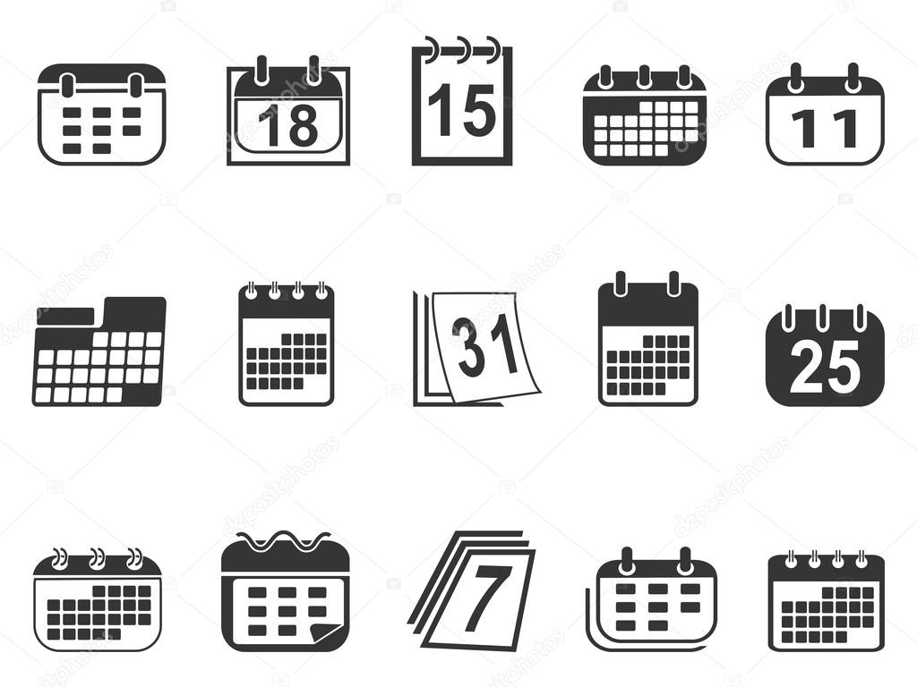 Calendar icons set