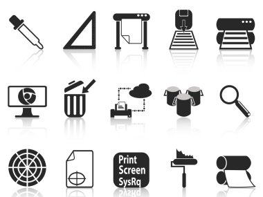 Yazdırma Icons set