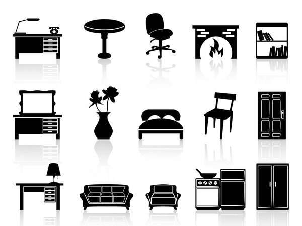 Black simple furniture icon