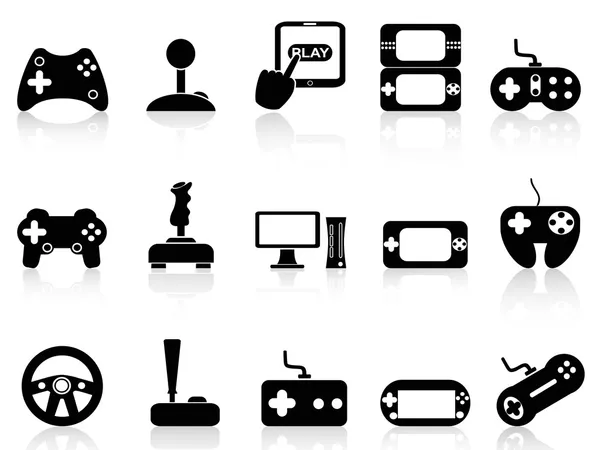 Video game en joystick pictogrammen instellen — Stockvector