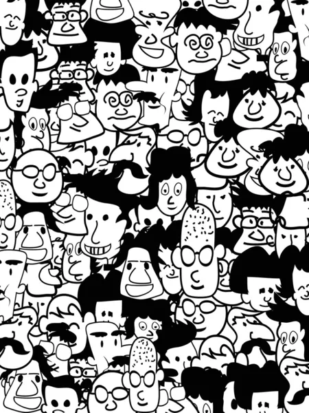 Πλήθος πρόσωπα — Διανυσματικό Αρχείο