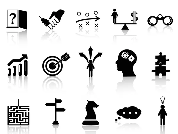 Business strategy icons set — Stock Vector