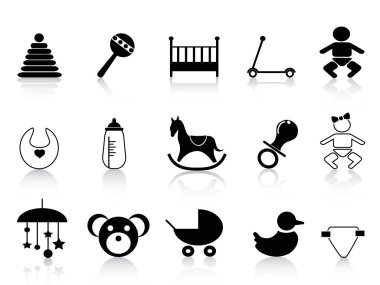 siyah bebek Icons set