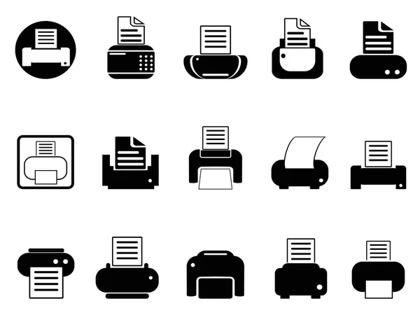 Conjunto de iconos de impresora — Vector de stock