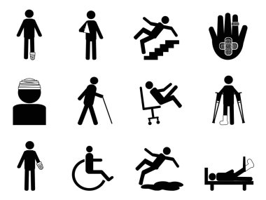 Yaralanma Icons set