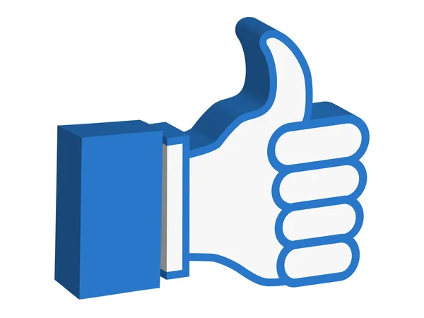 3d thumbs up icon — Stock Vector