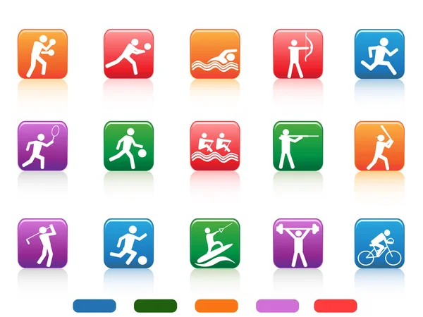 Sports buttons — Stock Vector