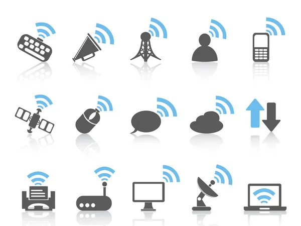 Icono de comunicaciones inalámbricas, serie azul — Archivo Imágenes Vectoriales