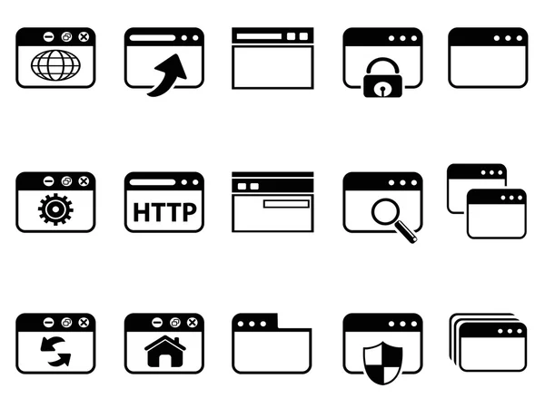 Conjunto de icono del navegador — Archivo Imágenes Vectoriales