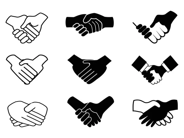 Handshake ikoner — Stock vektor