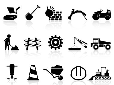 ağır inşaat Icons set