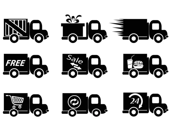 Delivery truck icons — Stock Vector