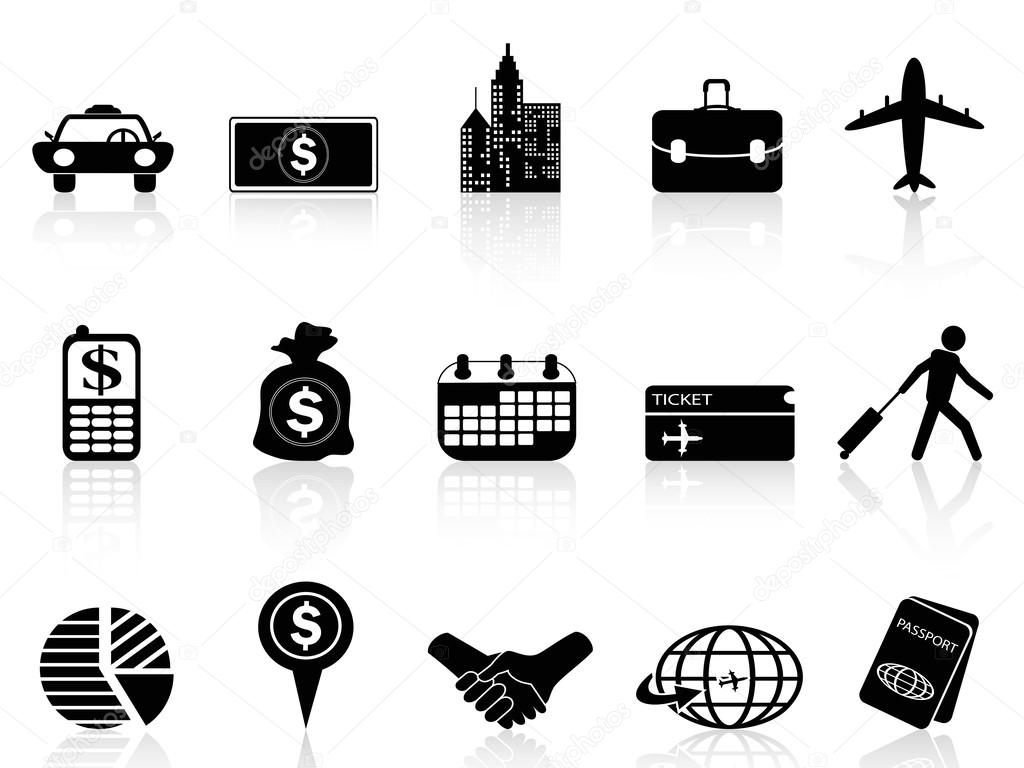Business travel icons