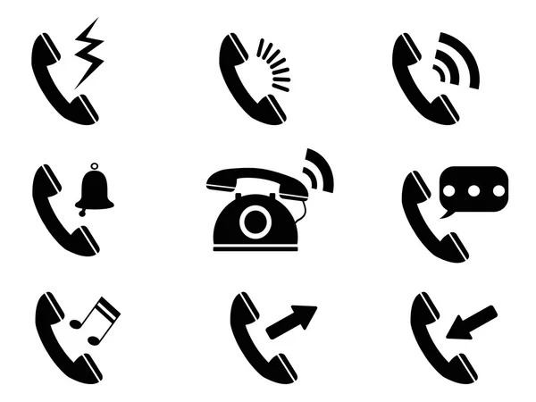 Iconos de teléfono anillo — Vector de stock