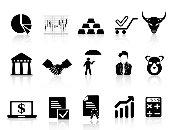 Beurs icons set — Stockvector