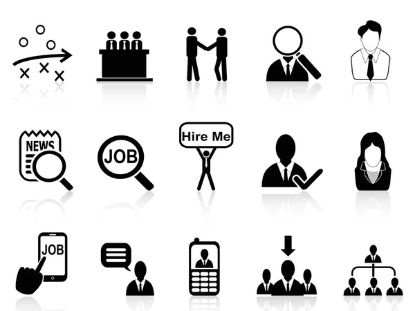 Job search icons set — Stock Vector