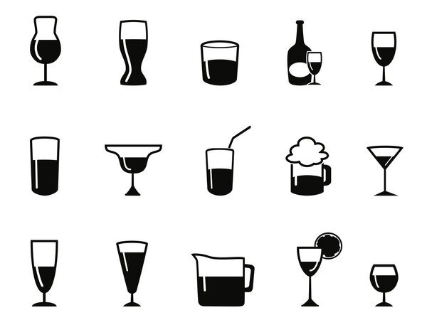 Alcohol icons set