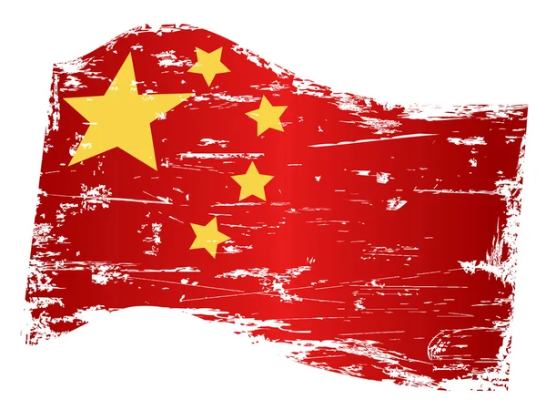 Grungy china vlag — Stockvector