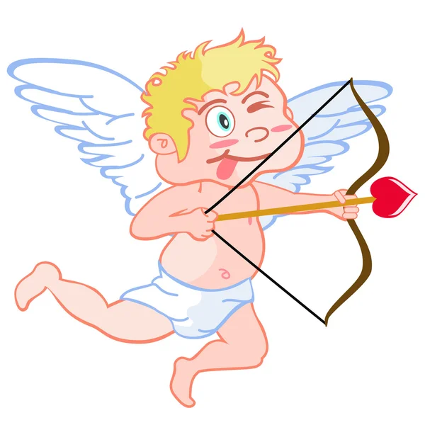 Funny cupid — Stock Vector