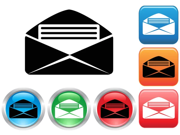 Ensemble de boutons email — Image vectorielle