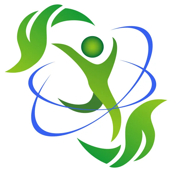 Логотип здоровой и естественной жизни — стоковый вектор