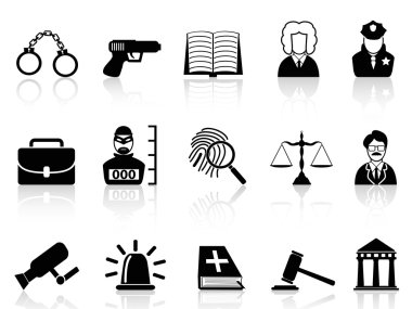 Hukuk ve adalet Icons set