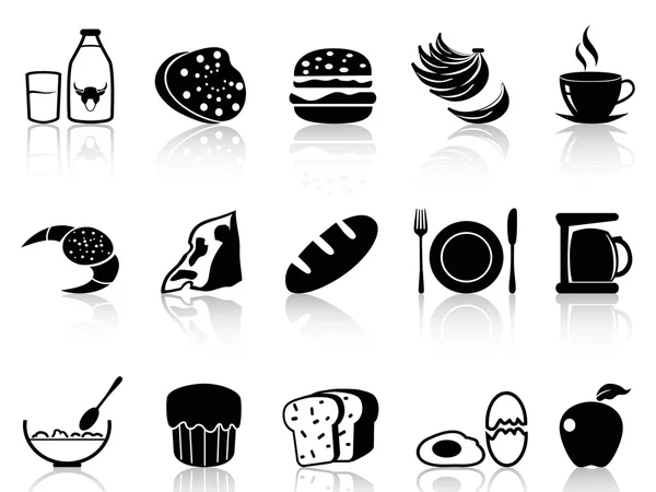 Conjunto de iconos de desayuno — Vector de stock