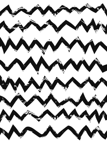 Hand drawn zig zag patterns — Stock Vector