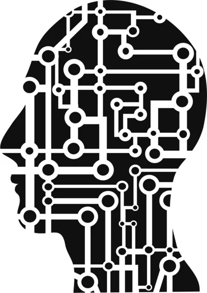 Circuito da cabeça humana —  Vetores de Stock