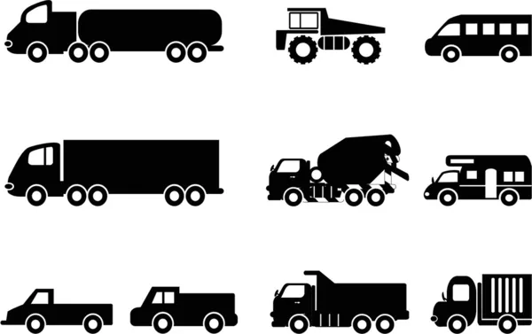 Truck icons set — Stock Vector