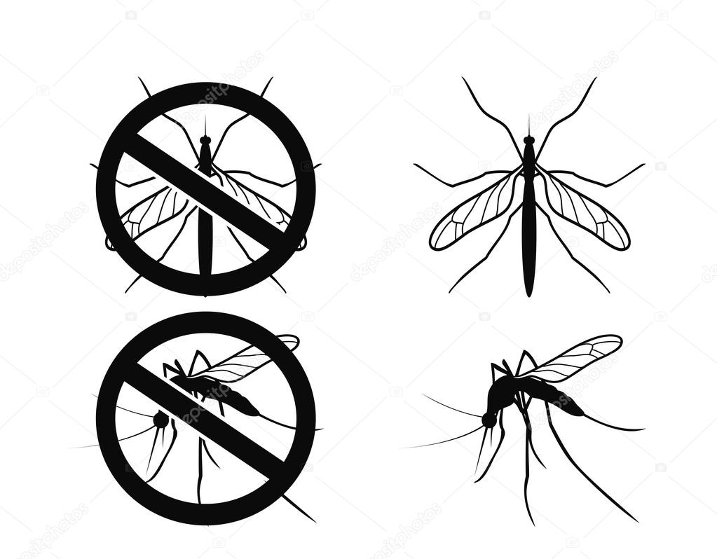 Mosquitoes warning symbol