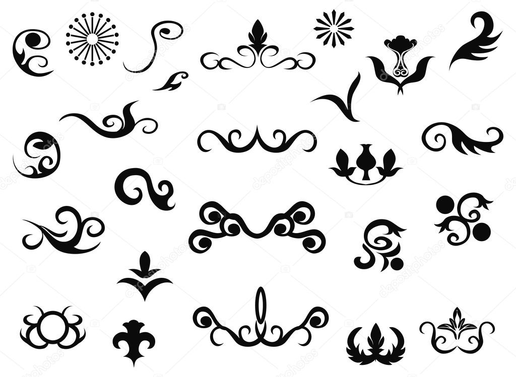 ornamental design elements stock