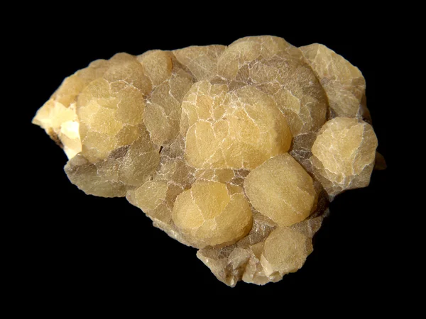 노란색 botryoidal aragonite — 스톡 사진