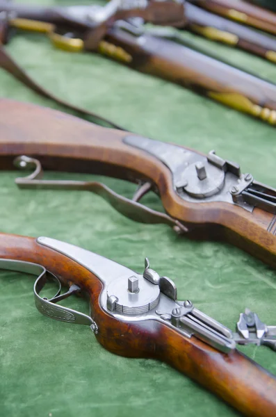 Detail of vintage military rifles — Stock Photo, Image