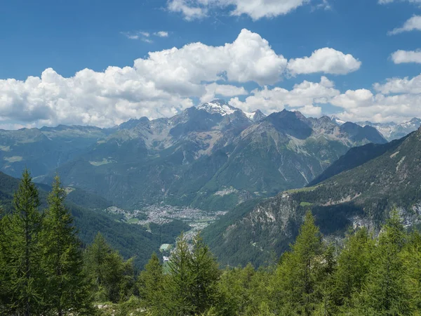 Picos Alpinos Serpentinita Vale Val Malenco Itália — Fotografia de Stock