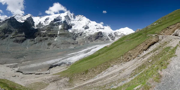 Alpejskie Krajobrazy Szczyt Grossglockner Pasterzee Lodowiec Parku Narodowego Wysokich Taurów — Zdjęcie stockowe