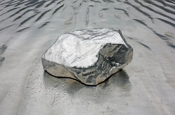 Iron Rock Silver Surface — Stock Photo, Image