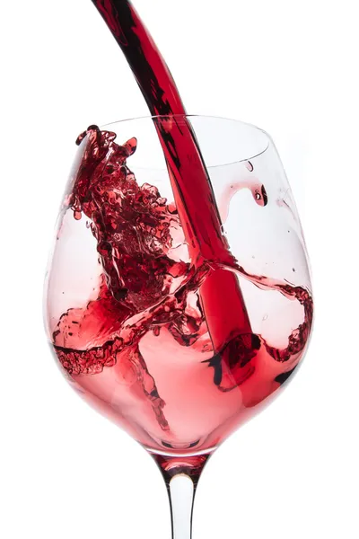 Pouring red wine — Stock Photo, Image