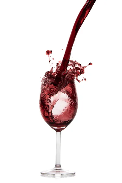 Pouring red wine — Stock Photo, Image