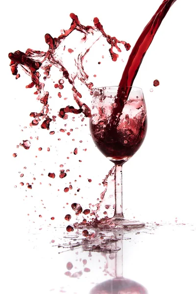 Pouring red wine — Stock Photo, Image