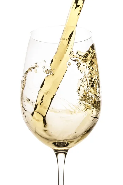 Vin blanc éclaboussure — Photo