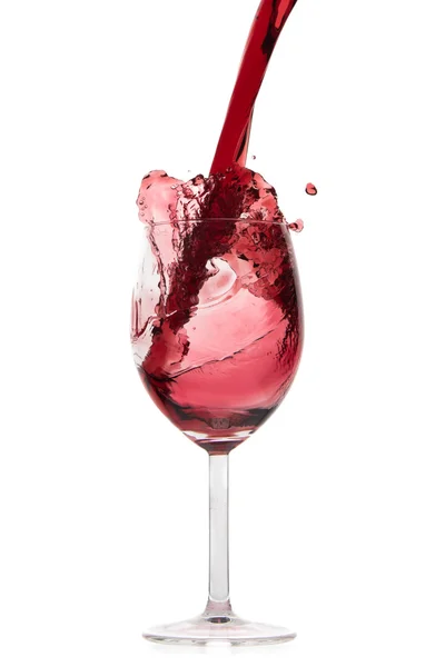 Pouring red wine — Stock Photo, Image