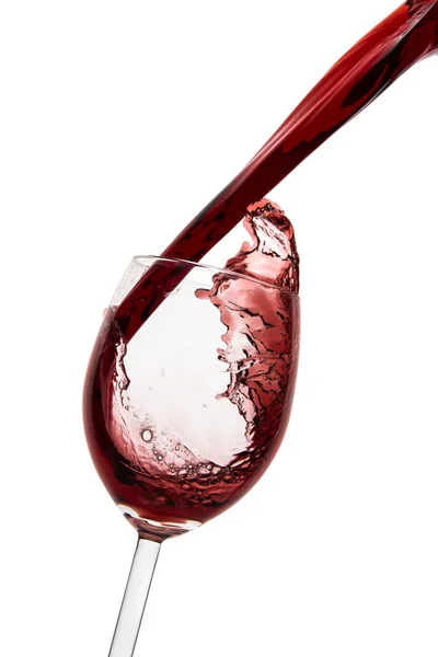 Pouring red wine — Stock Photo, Image