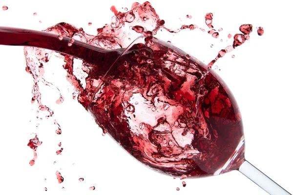 Pouring red wine — Stock Photo, Image