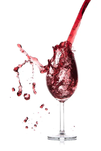 Pouring red wine — Stock Photo, Image