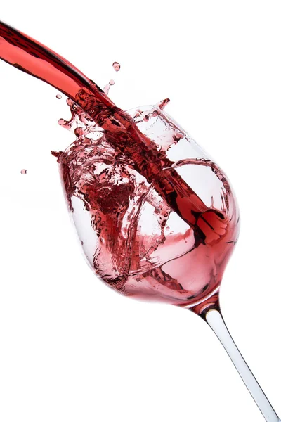 Pouring red wine — Stock Photo, Image